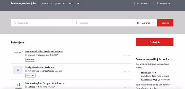 Catalogo progetti di produzione video su ProductionHub