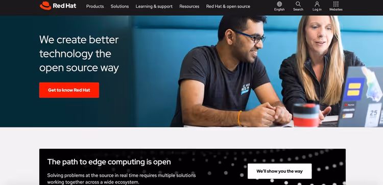 Pagina carriere Red Hat con posizioni aperte per specialisti vendite
