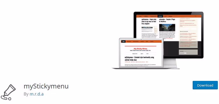 Wtyczka myStickymenu do przyklejania menu WordPress z ustawieniami odstępów