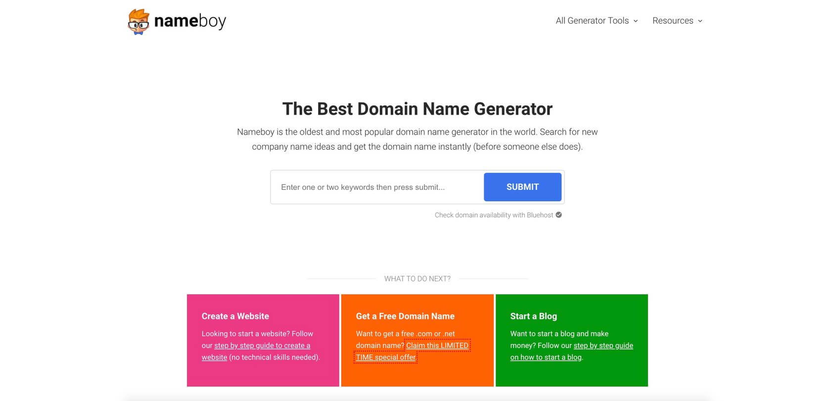 Лучшие генераторы доменных имен для блогов (2020)