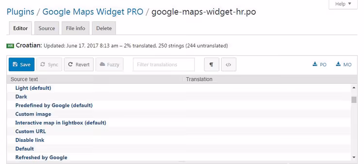 Страница плагина Loco Translate в каталоге WordPress