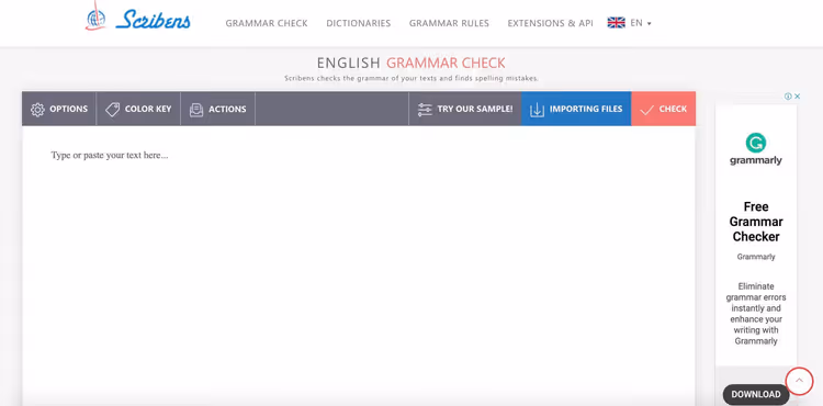Scribens, potente corrector gramatical para inglés y francés
