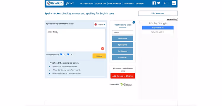 Reverso, corrector ortográfico y gramatical con traductor IA para 15 idiomas