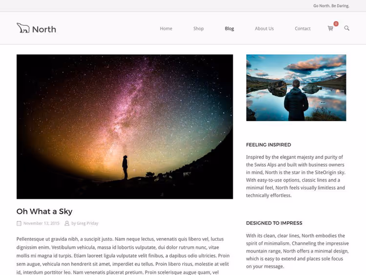 SiteOrigin North-Theme im WordPress-Theme-Verzeichnis
