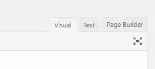 Page-Builder-Tab im WordPress-Seiteneditor