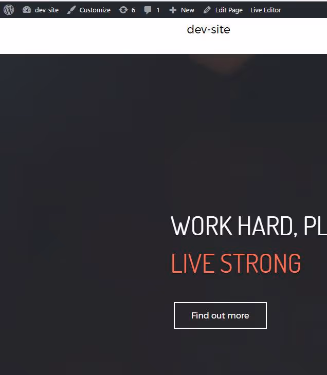 Live-Editor-Modus im SiteOrigin Page Builder auf zusammengestellter Seite