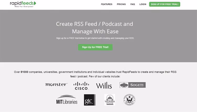 Панель управления RSS-лентами в RapidFeeds