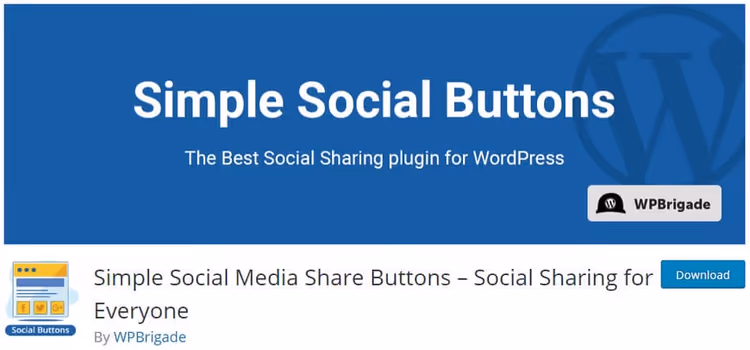 Simple Social Buttons on a website