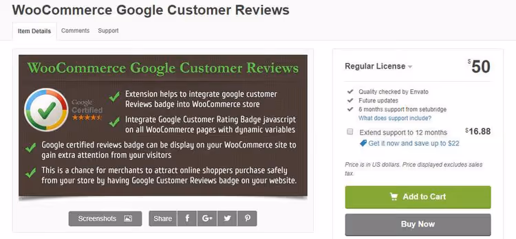 Google-arvostelujen integrointi WooCommerce-tuotekorttiin