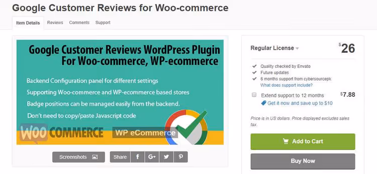 Google-arvostelun lähetyslomake WooCommerce-tuotteille