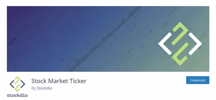Bande défilante Stockdio Stock Market Ticker avec cotations NYSE et Nasdaq