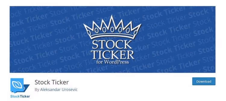 Ticker boursier simple et personnalisable avec couleurs et logo modifiables