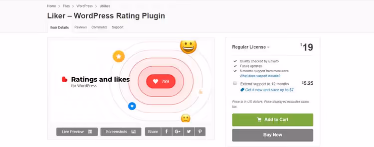 Premium Liker plugin with voting format selection in WordPress