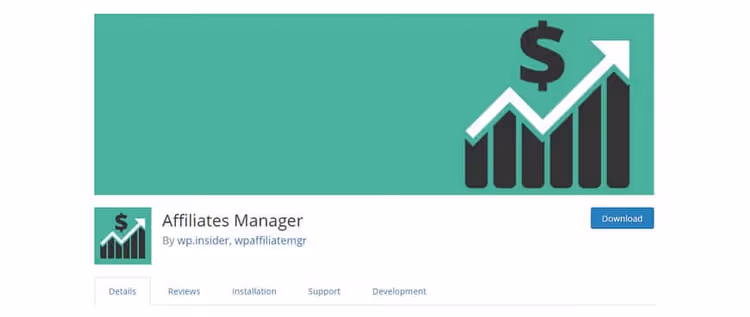 Pagina delle statistiche del programma di affiliazione di Affiliates Manager