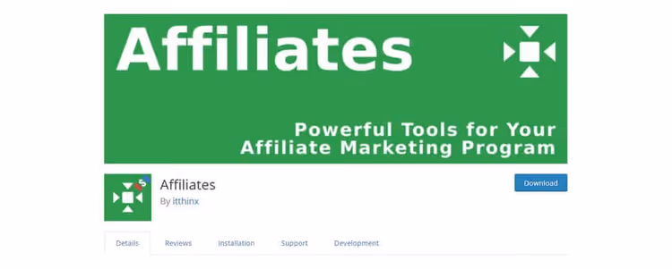 Pannello di gestione del programma di affiliazione di Affiliates by itthinx