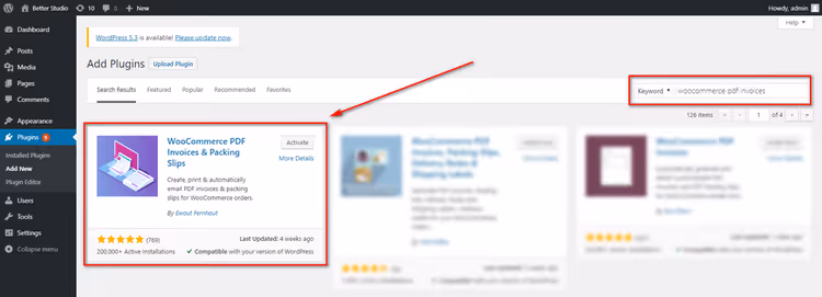 Список счетов в админке WooCommerce с плагином WP Overnight