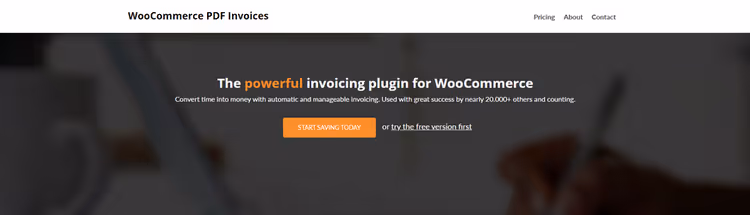 Интерфейс настроек плагина Invoices for WooCommerce
