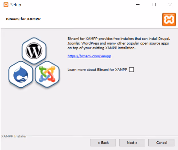 Rifiuto dell'installazione di Bitnami in XAMPP