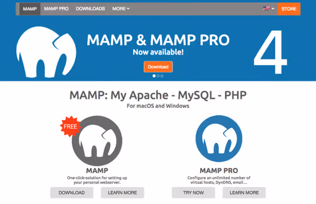 Pagina di download di MAMP sul sito ufficiale
