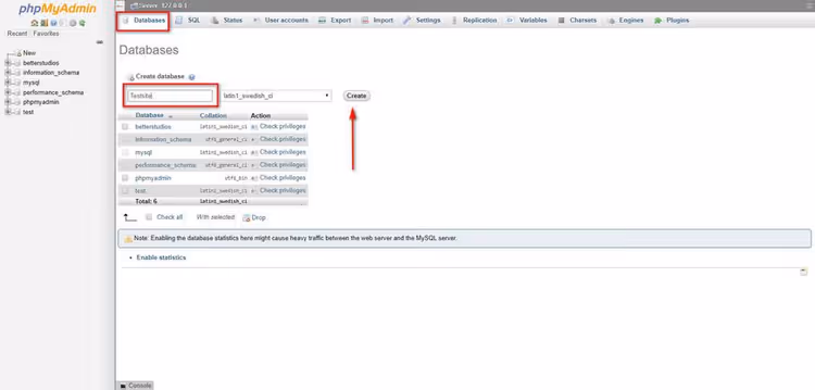 Schermata di accesso di phpMyAdmin tramite WAMP