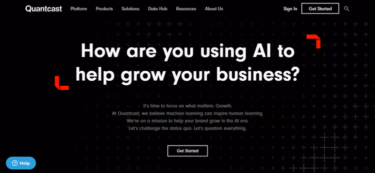 Сайт аналітичної компанії Quantcast на WordPress