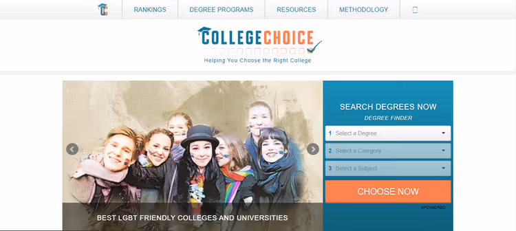 Сайт College Choice на WordPress