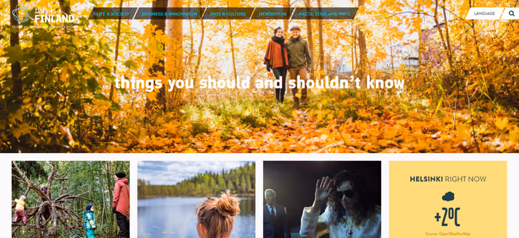 Сайт This is Finland на WordPress