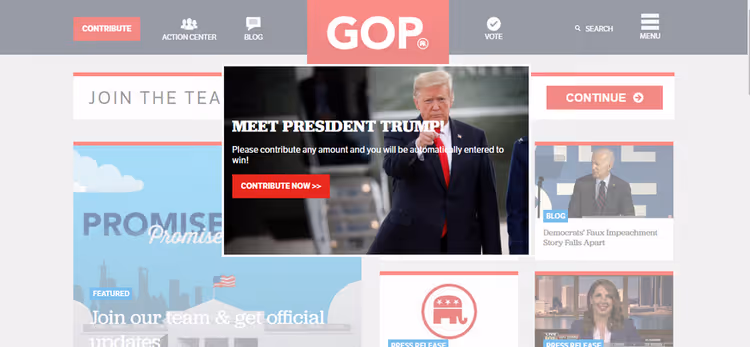 Сайт Республіканської партії США на WordPress