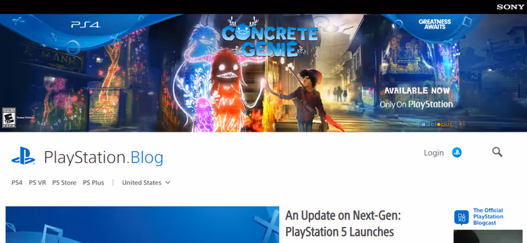Блог PlayStation на WordPress