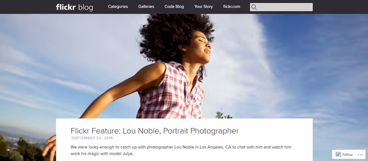 Блог Flickr на WordPress