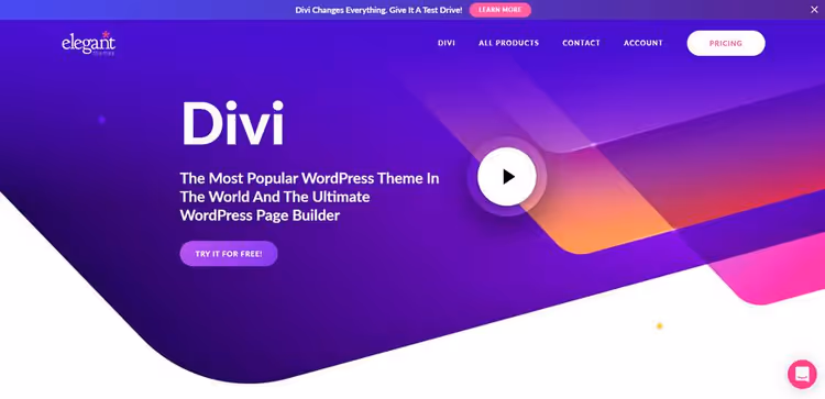 Editor Divi Builder con pannelli impostazioni a comparsa