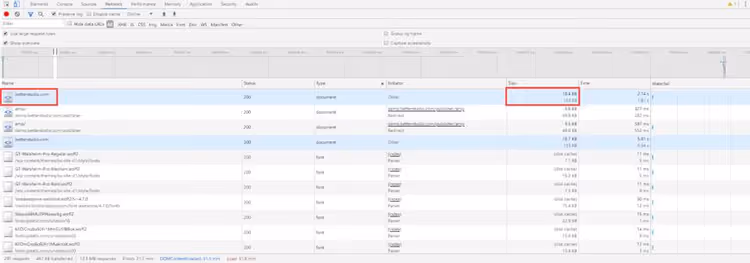 Comparaison de taille de fichier avant et après compression dans Chrome DevTools