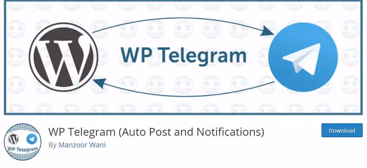 Hovedsiden til WP Telegram-utvidelsen i WordPress-depotet
