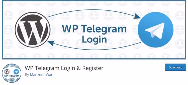 Innloggingsskjema via Telegram-konto på et WordPress-nettsted