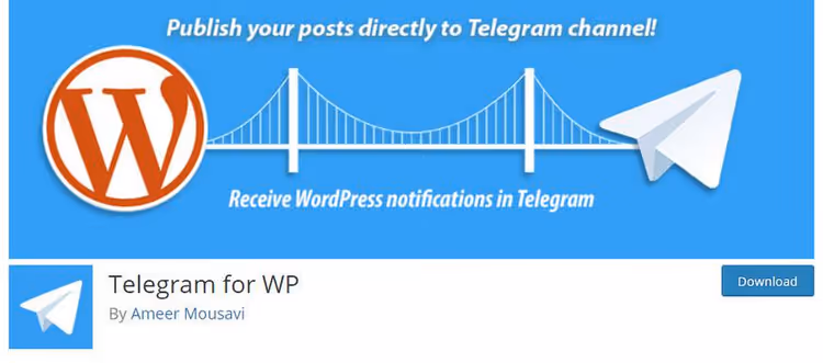 Innstillingsside for Telegram for WP-utvidelsen