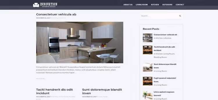 Tema Astra, interfaccia impostazioni layout