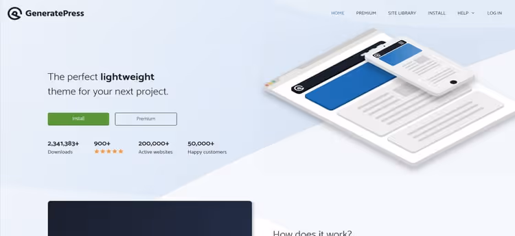 Tema GeneratePress, pannello personalizzazione