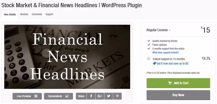 Stock Market and Financial News Headlines finantspealkirjade vidin