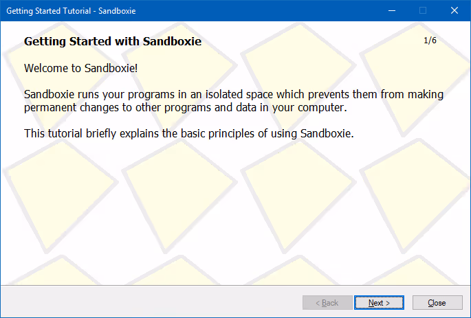 Sandboxie main window with process list