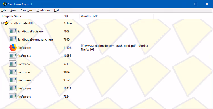 Quick file recovery dialog from sandbox