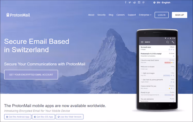 Registrering av gratis ProtonMail-konto uten telefonverifisering