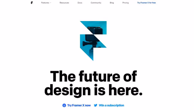 Framer-grensesnitt med visuell layout-editor