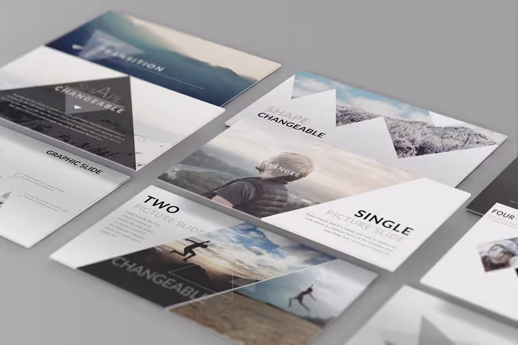 Perspektiv-PSD-mockup av nettside i stilig design