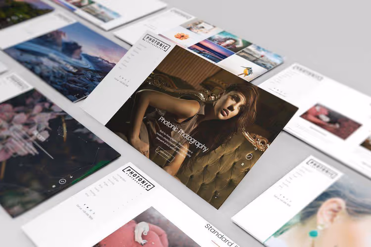 Moderne perspektiv-PSD-mockup for kundepresentasjon