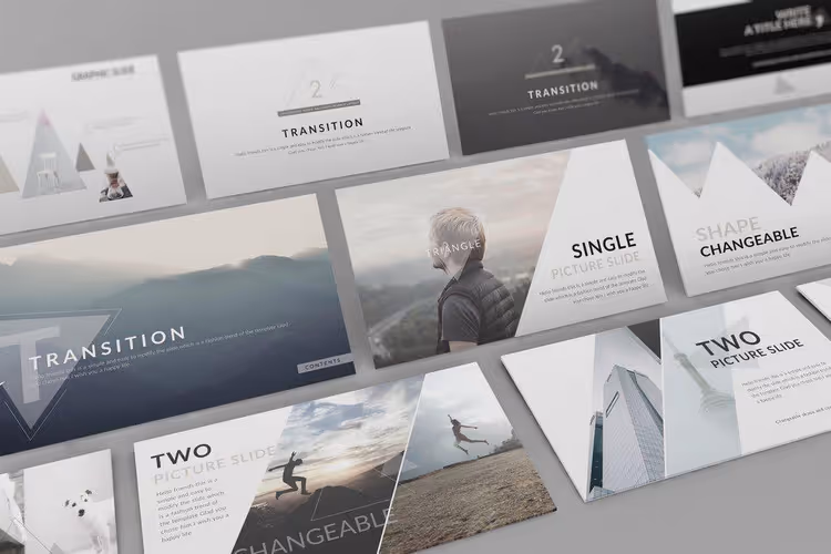 Perspektiv-PSD-mockup av nettside for portefølje