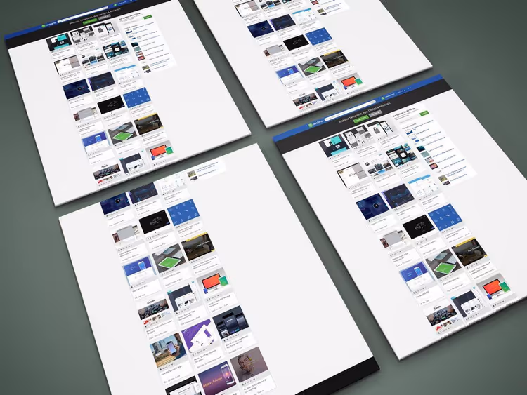 Kvalitets-gratis PSD-mockup av nettside med unikt perspektiv