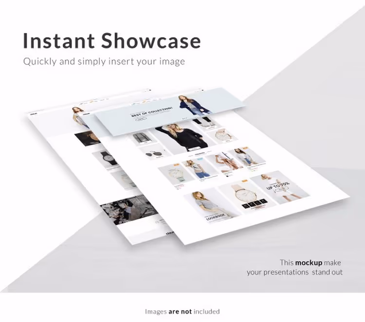 Gratis profesjonell PSD-mockup av nettside