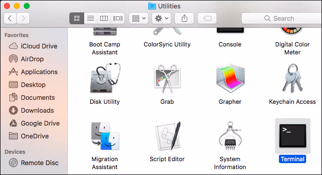 macOS-i terminaliaken käsureaviibaga