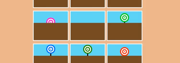 Carnival CSS game, shooting gallery with pure CSS animation