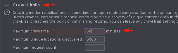 Paramètres de limite de l'exploration : durée et nombre de pages uniques